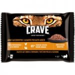 Crave Cat Pouches Trial Pack 4 x 85g – Paté with Chicken & Turkey