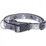 Trixie Reflective Paws Dog Collar – Silver – Size S-M