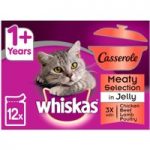 Whiskas 1+ Casserole Meaty Selection in Jelly – Saver Pack: 96 x 85g