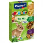 Vitakraft Dwarf Rabbit Cracker Sticks Trio-Mix – 3 x 3 Pack (Vegetables, Grapes, Forest Berries)