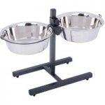 Dog Bowl Stand with 2 Stainless Steel Bowls – 2 x 2.8 litres