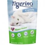 Tigerino Crystals Flower Power Cat Litter – Super Pack: 6 x 5 litre
