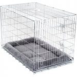 Double Door Transport Cage with Cushion – Size L: 89 x 60 x 66 cm (L x W x H)
