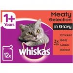 Whiskas 1+ Meat Selection in Gravy – 48 x 100g