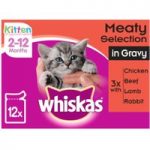 Whiskas Kitten Pouches – Saver Pack: 48 x 100g Poultry Selection in Gravy