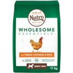 11kg Nutro Dog Wholesome Essentials Chicken & Rice – 9kg + 2kg Free!* – Adult (11kg)