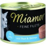 Miamor Fine Fillets 6 x 185g – Tuna & Shrimp in Jelly