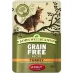 James Wellbeloved Adult Cat Pouches – Turkey – Saver Pack: 48 x 85g