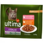 Ultima Wet Cat Food Saver Pack 24 x 85g – Sterilised (Chicken & Salmon)