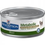 Hill’s Prescription Diet Feline Metabolic Weight Management – 12 x 156g cans