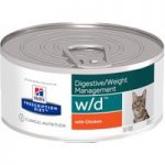 Hill’s Prescription Diet Feline w/d Digestive/Weight Management – Chicken – Saver Pack: 24 x 156g