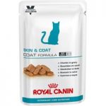 Royal Canin Vet Care Nutrition Cat – Adult Skin & Coat – Saver Pack: 48 x 100g