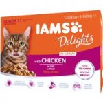 IAMS Delights Senior – Chicken in Gravy – Saver Pack: Chicken in Gravy (24 x 85g)