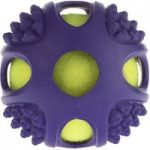 2-in-1 Rubber Tennis Ball Dog Toy – Size L: Diameter 10cm