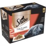 Sheba Pouches Fine Flakes 12 x 85g – Fish Collection in Jelly