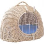 Aumüller Wicker Basket with Cushion – 50 x 39 x 44 cm (L x W x H)