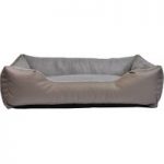 Pawz & Pepper Delano Dog Bed – Grey / Taupe – L: 120 x 82 x 30 cm (L x W x H)