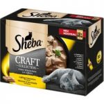 Sheba Shredded Pieces Craft Collection 12 x 85g – Poultry Selection in Gravy