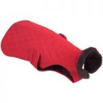 Quilted Dog Coat – Red – approx. 50cm Back Length