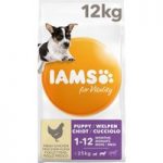 IAMS for Vitality Puppy & Junior Small & Medium Dog – Chicken – 12kg