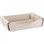 Ferplast Wooden Dog Bed with Reversible Cushion – 107 x 70 x 25.2 cm (L x W x H)