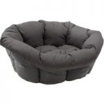 Ferplast Siesta Deluxe Black Dog Basket with Cover – Anthracite – Size 10 Set: 93.5 x 68 x 28.5 cm (L x W x H)