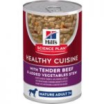 Hill’s Science Plan Mature 7+ Healthy Cuisine Stews Beef & Vegetables – Saver Pack: 12 x 354g